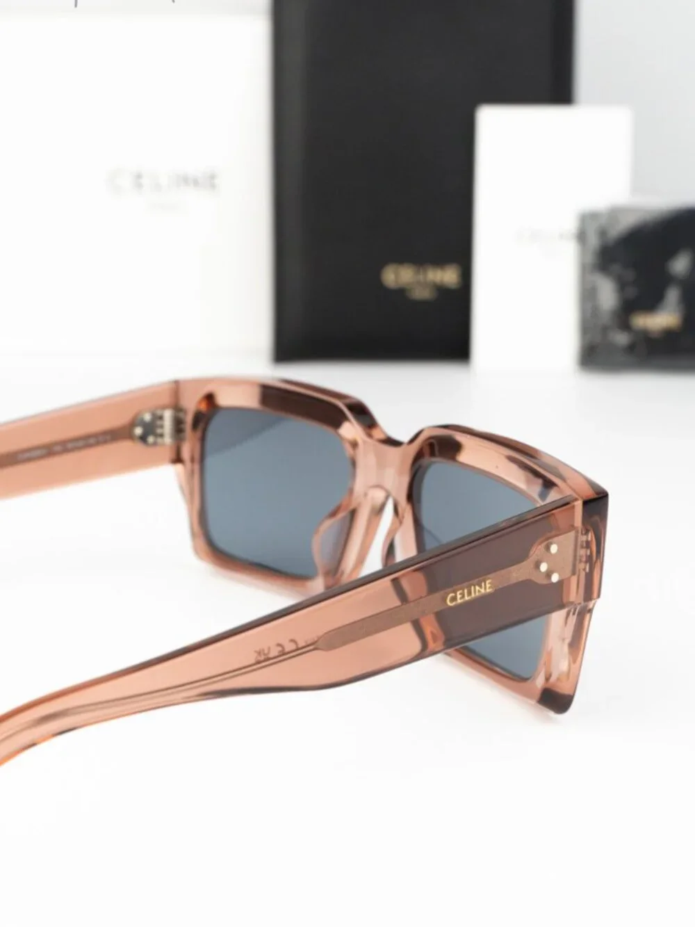 Celine Men Sunglasses Pink Blue Rectangle CL40280U 74V NEW AUTHENTIC